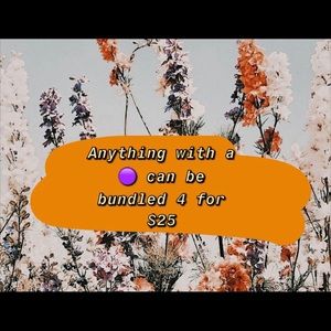 🟣 tags can be bundled 4 for $25